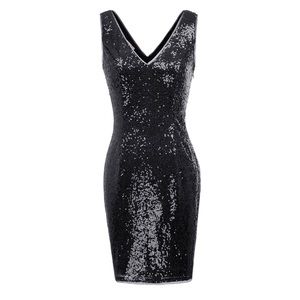 Black Sequin Mini Dress!!!